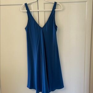 Amanda Uprichard Blue V-Neck Dress, Size M